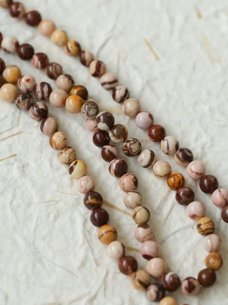 Long Multi-Colored Gemstone Beaded Necklace