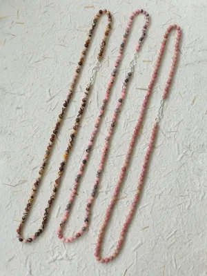 Long Multi-Colored Gemstone Beaded Necklace