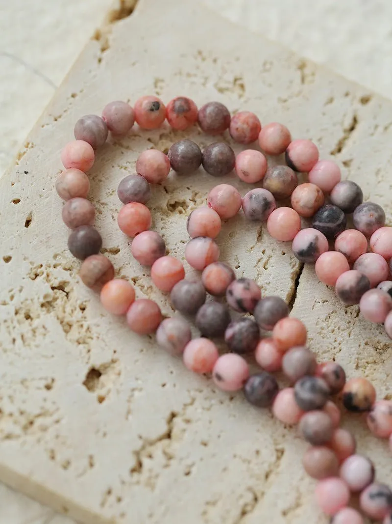 Long Multi-Colored Gemstone Beaded Necklace