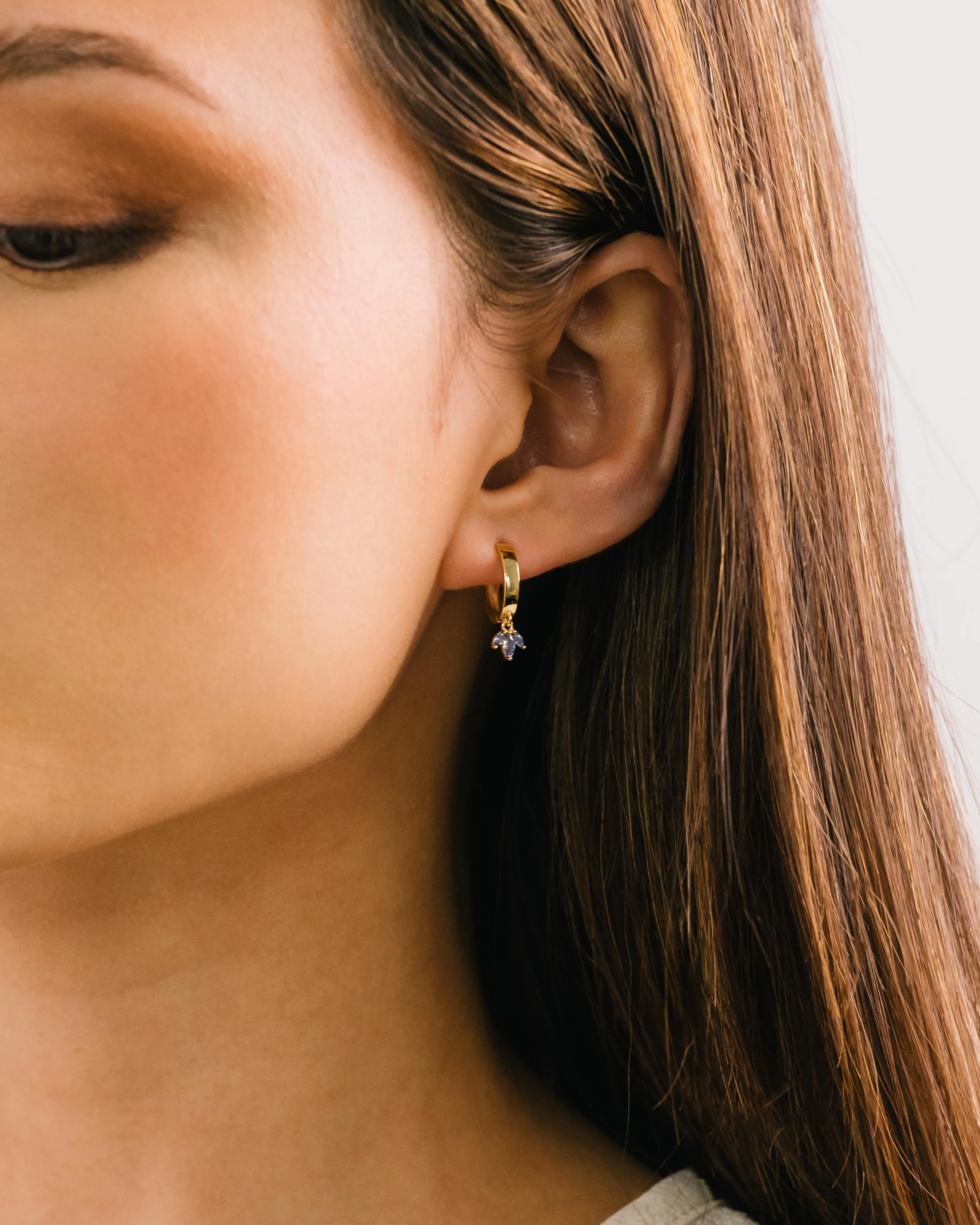 Lovers Tempo Tiara Drop Hoop Earrings