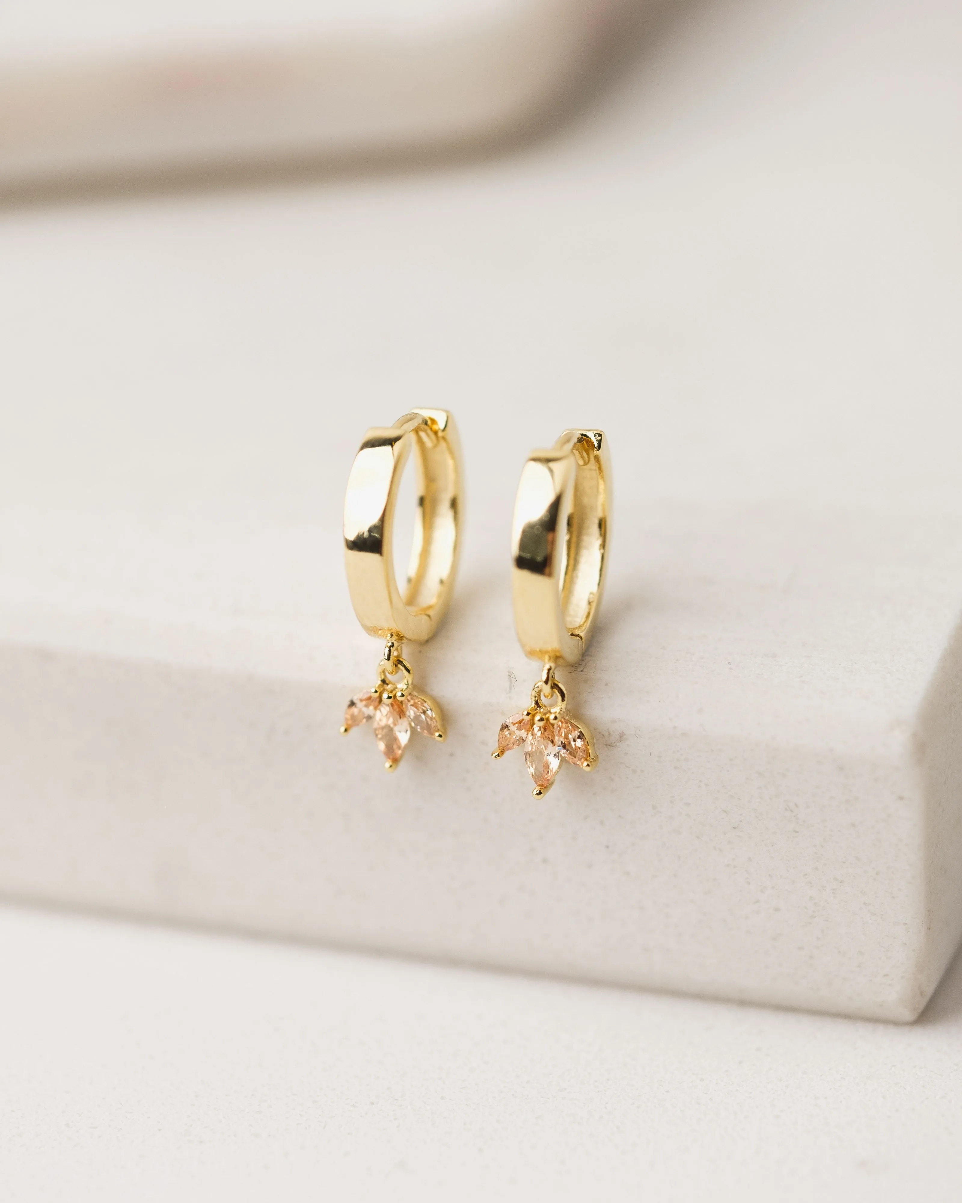 Lovers Tempo Tiara Drop Hoop Earrings