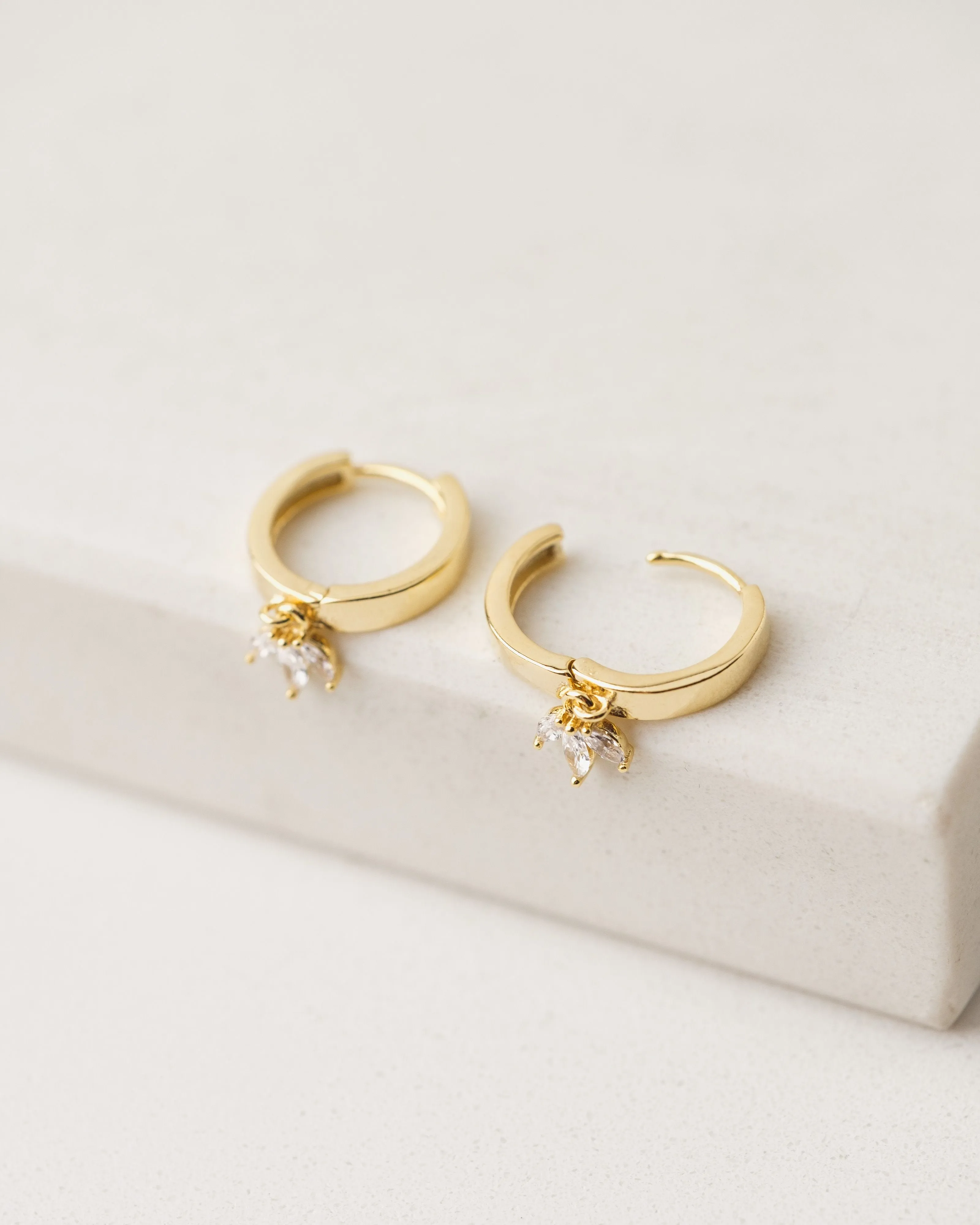 Lovers Tempo Tiara Drop Hoop Earrings