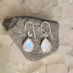 Luminous Moonstone Drop Earrings