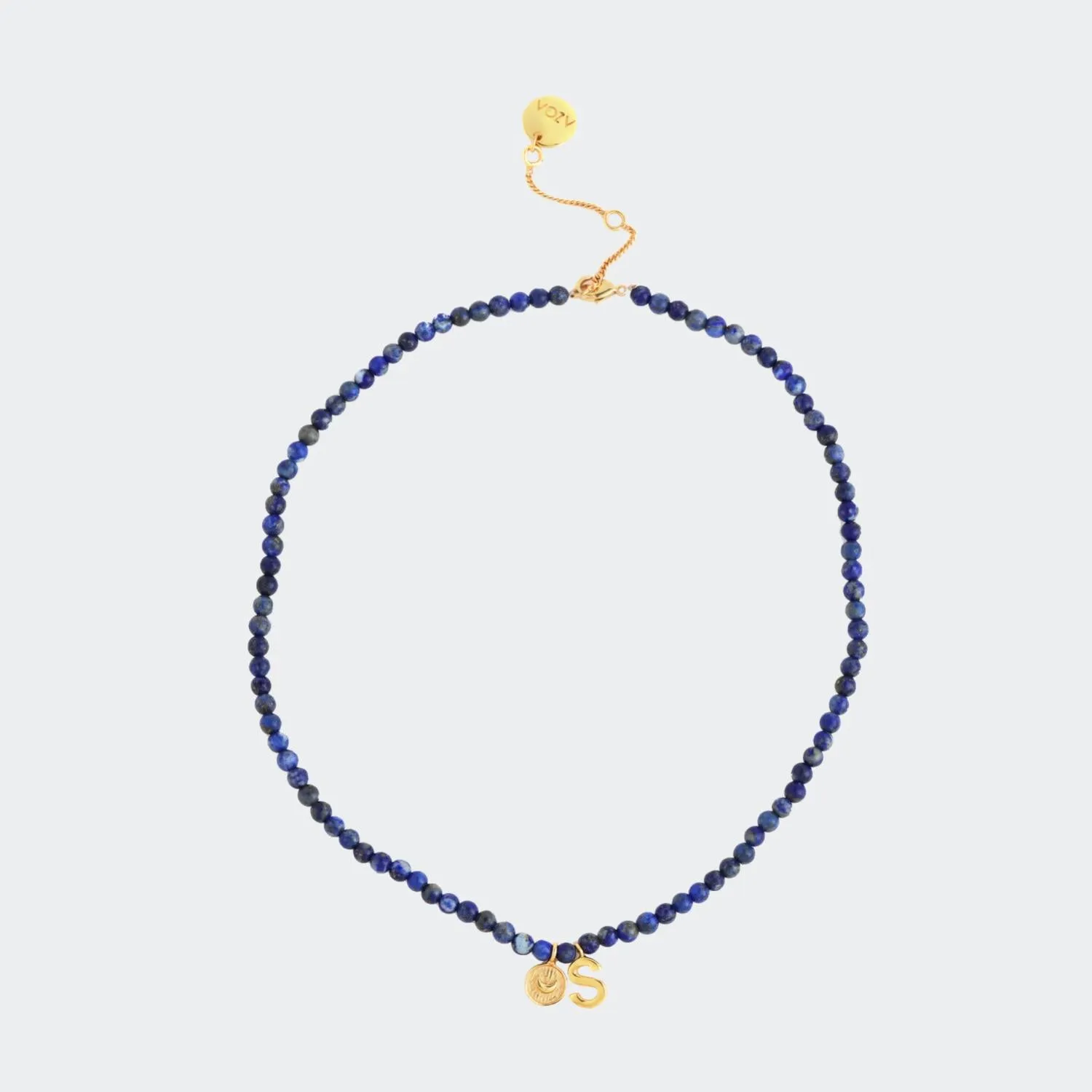 Luna Lapis Initial Necklace