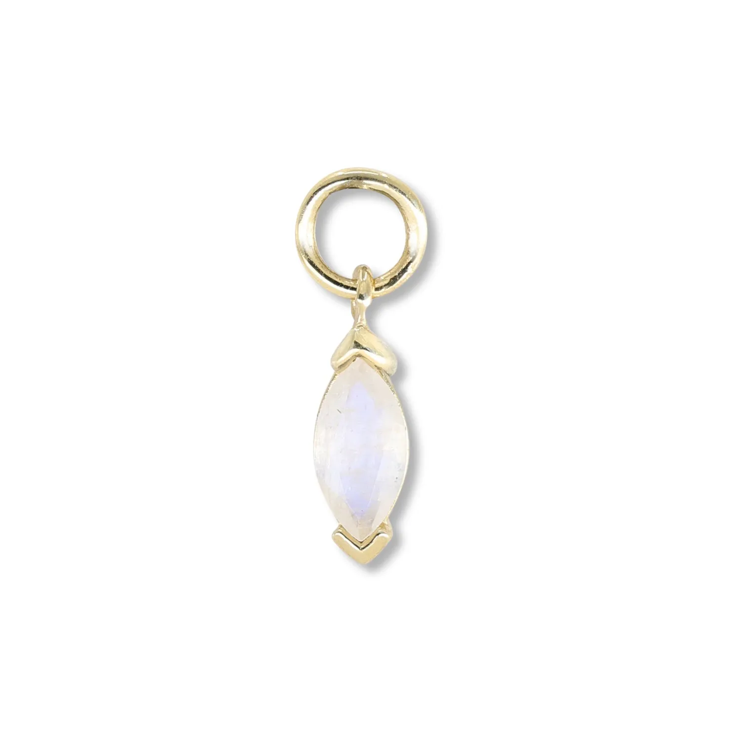 Marquise Moonstone Gold Charm