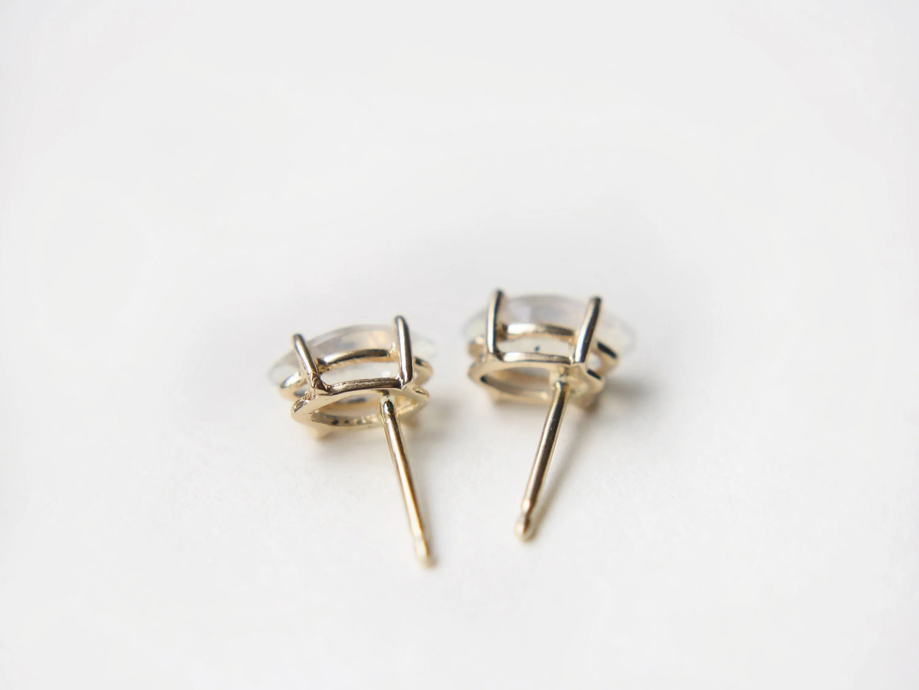 Marquise Moonstone Studs