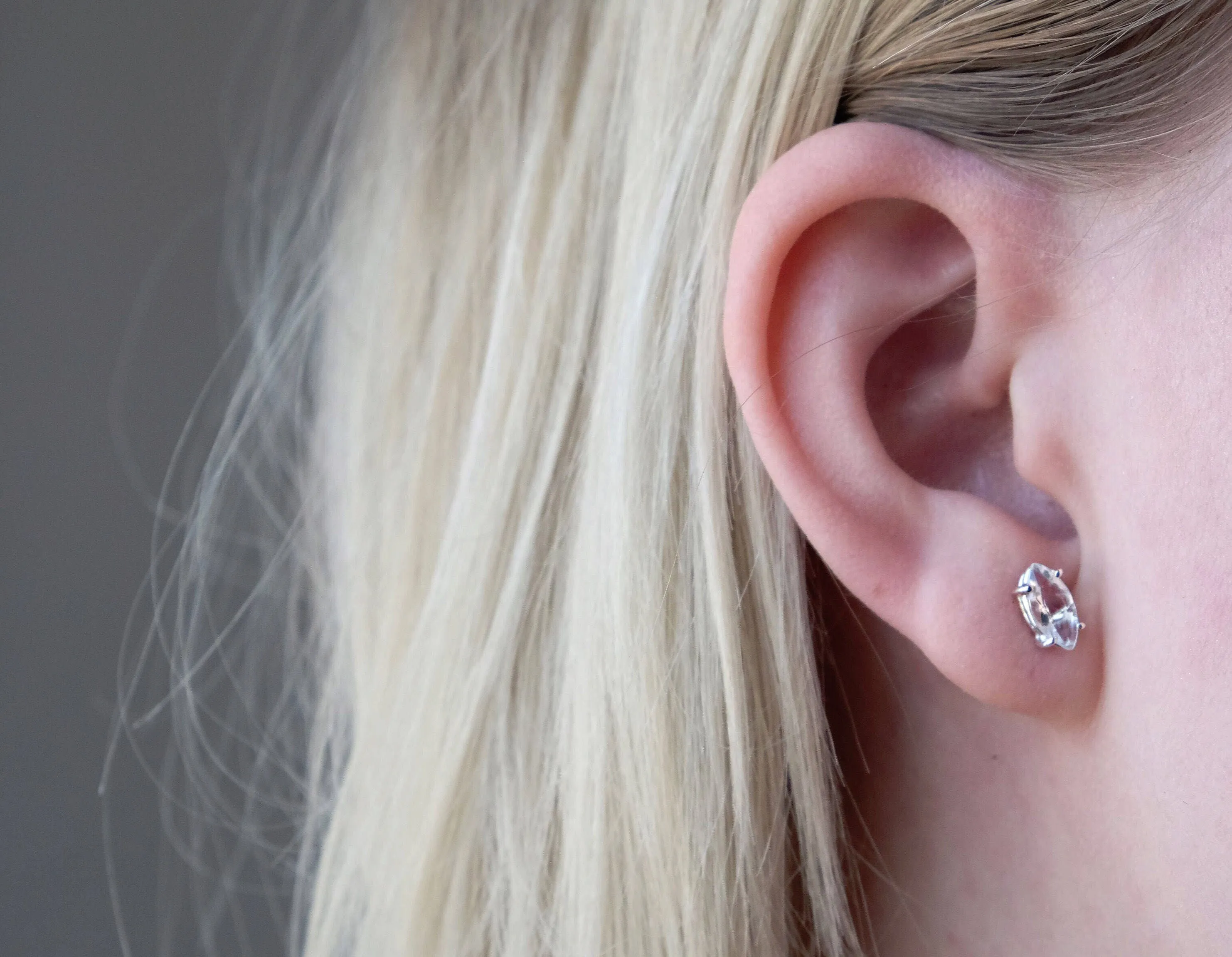 Marquise Moonstone Studs