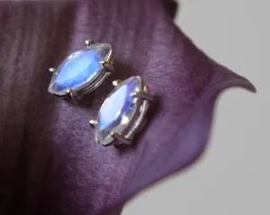 Marquise Moonstone Studs