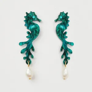 Martha Jean | Sea Horse   Pearl - Emerald