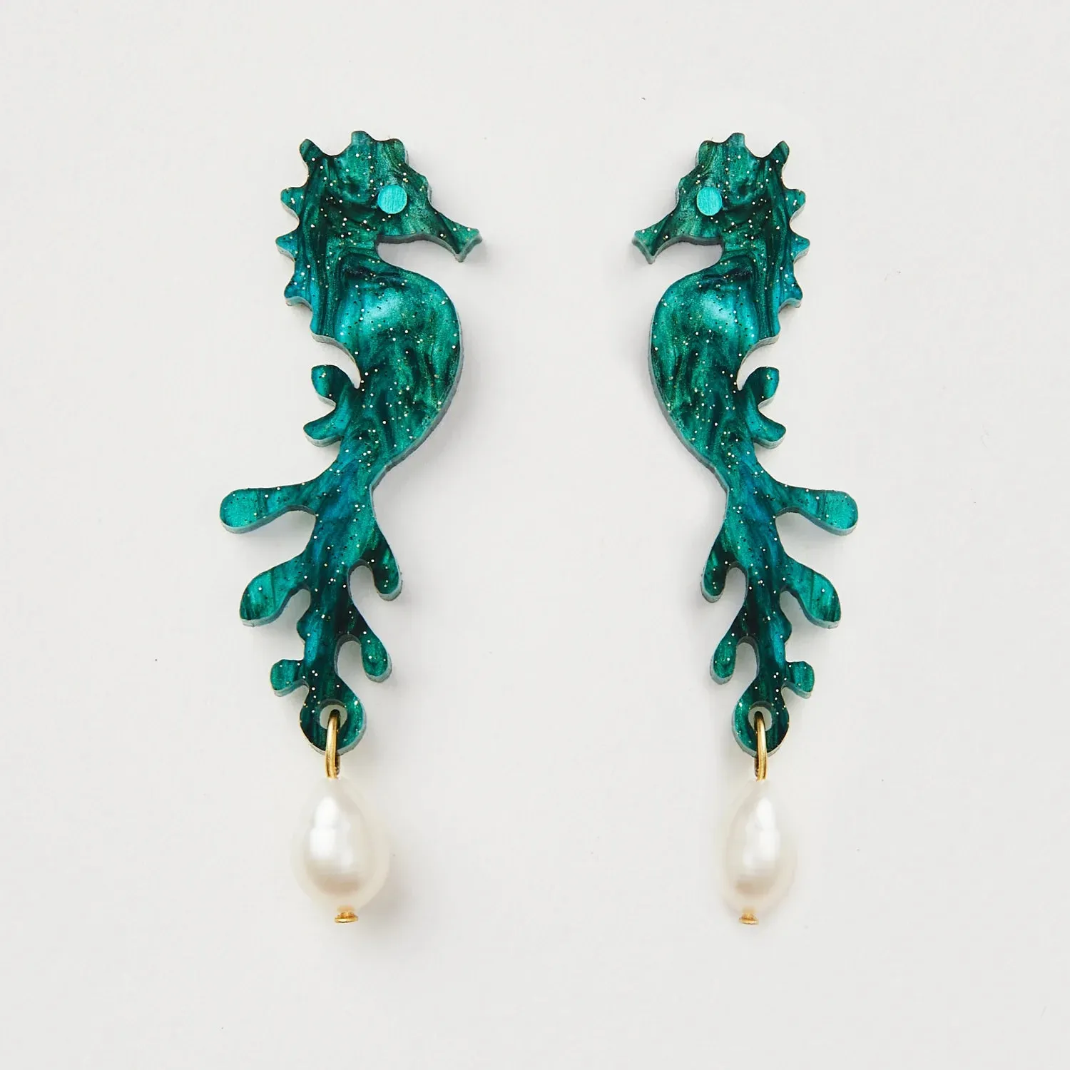 Martha Jean | Sea Horse   Pearl - Emerald