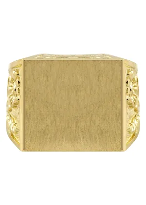 Mens Signet Ring - 10K Gold | 11.3 Grams