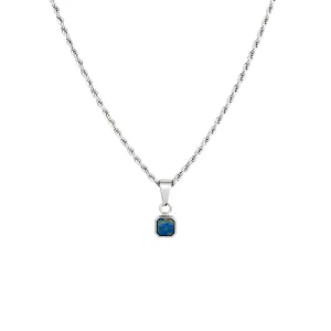 Mini Blue & Silver Lapis Lazuli Pendant
