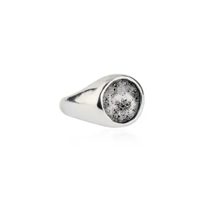 Moon signet ring  Silver