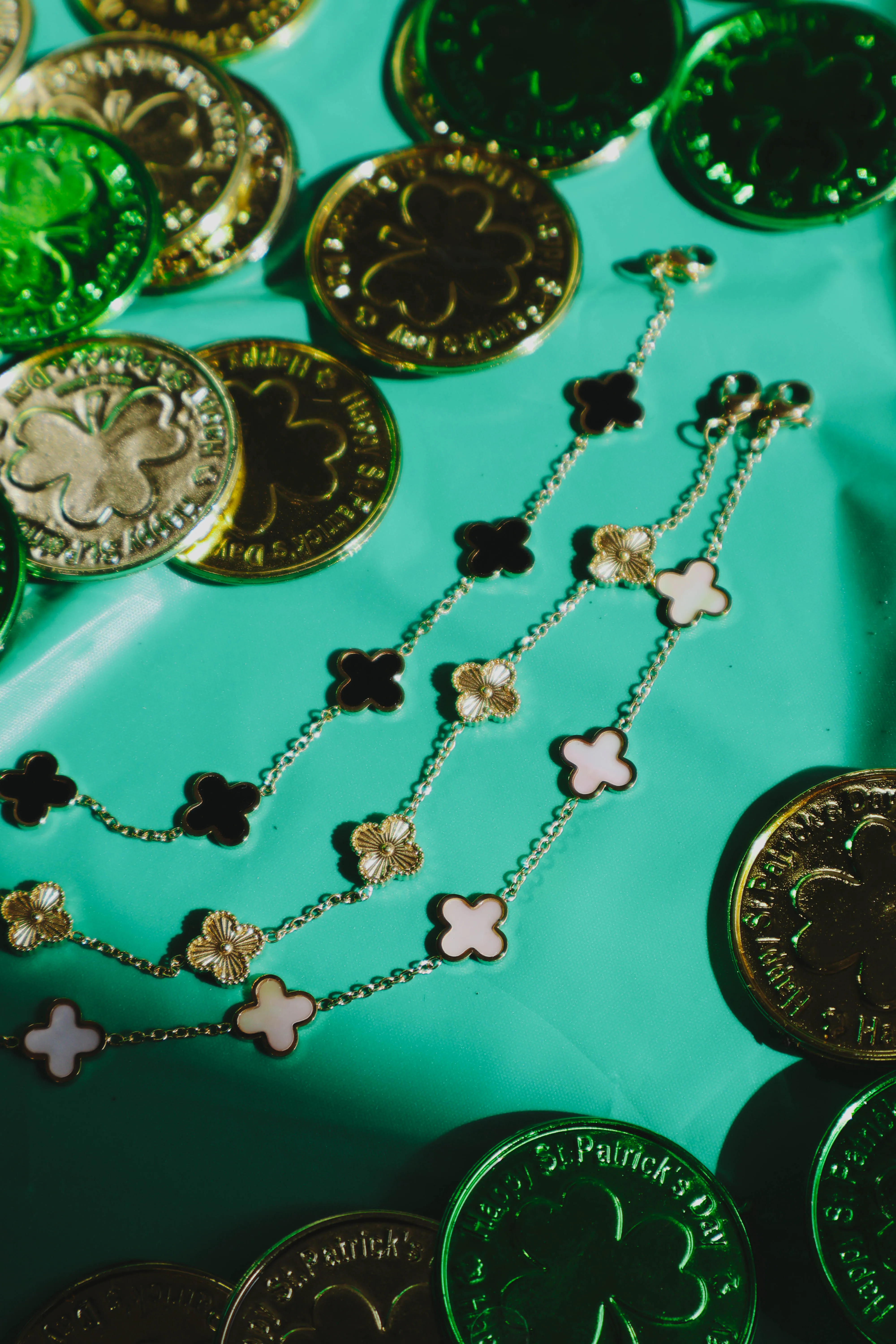 Moonstone Clover Bracelet