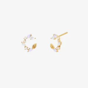 Moonstone laurel earrings
