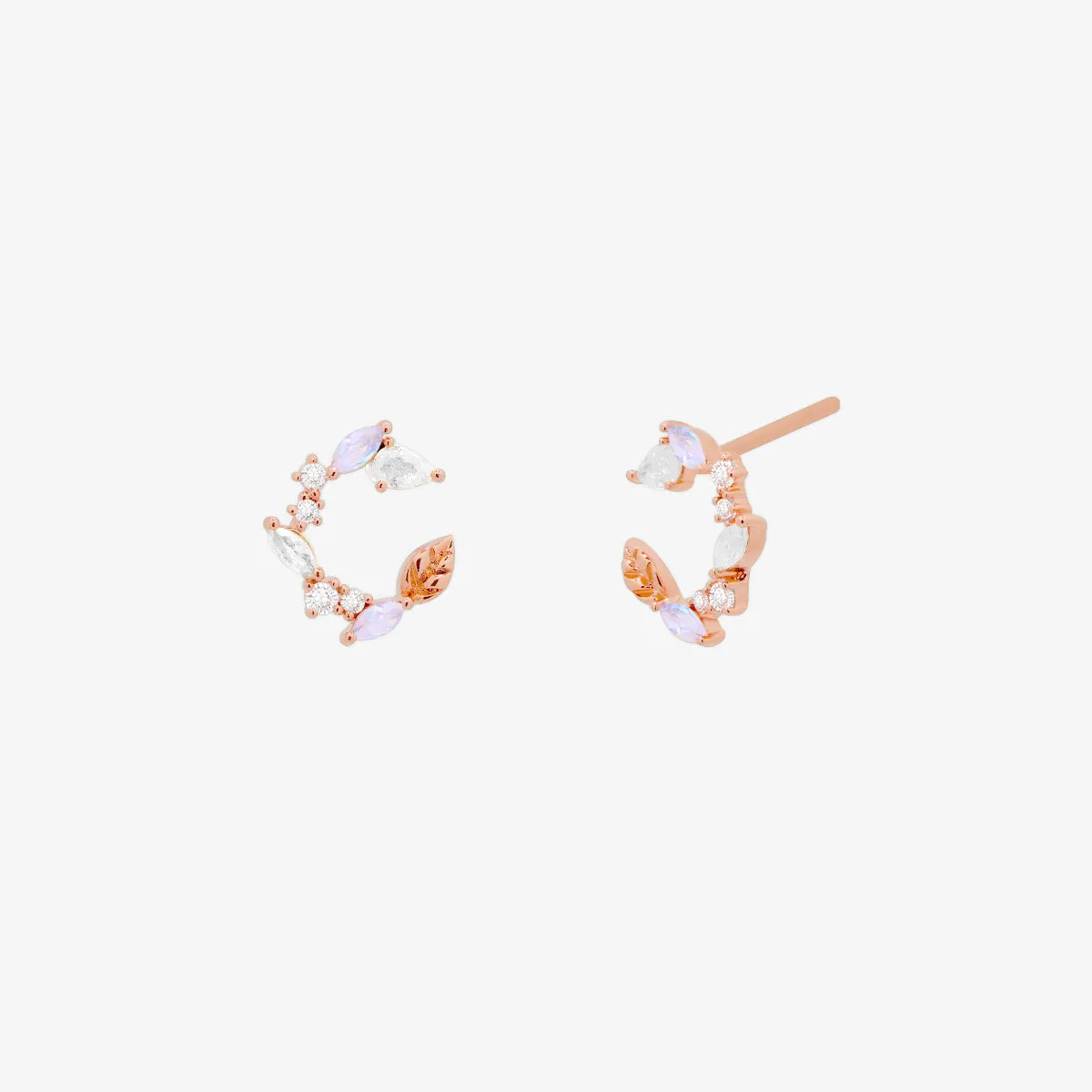Moonstone laurel earrings