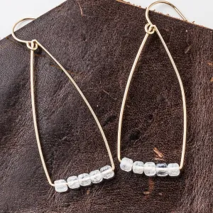 Moonstone Petite Cubist Earrings