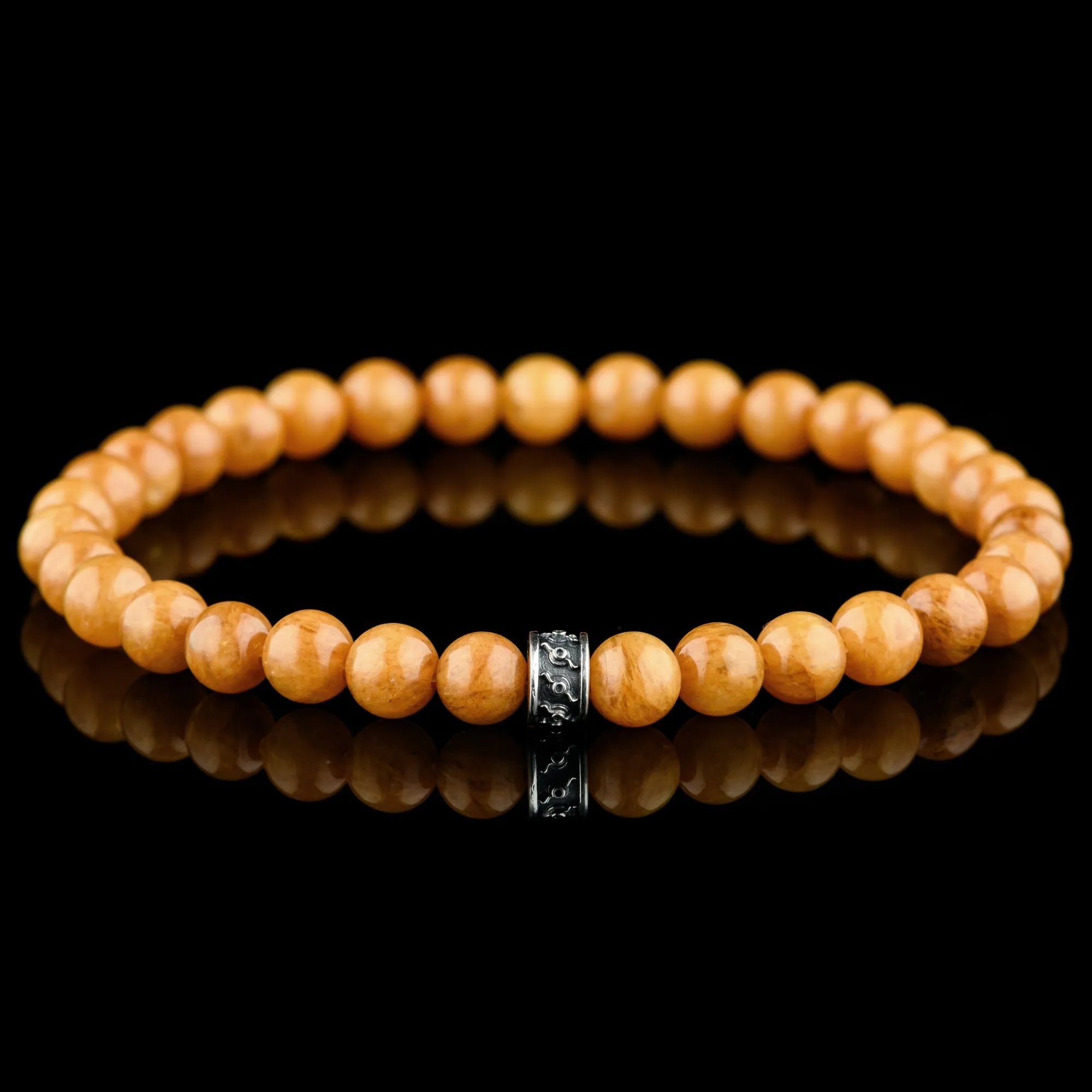 Mustard Yellow Jade Bracelet XII (6.5mm)