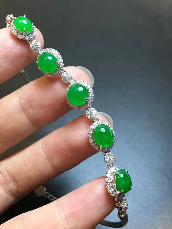 Natural Jade Bracelet Jadeite Bracelet NBT54