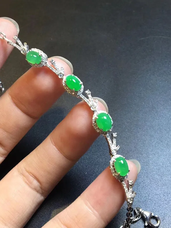 Natural Jade Bracelet Jadeite Bracelet NBT87