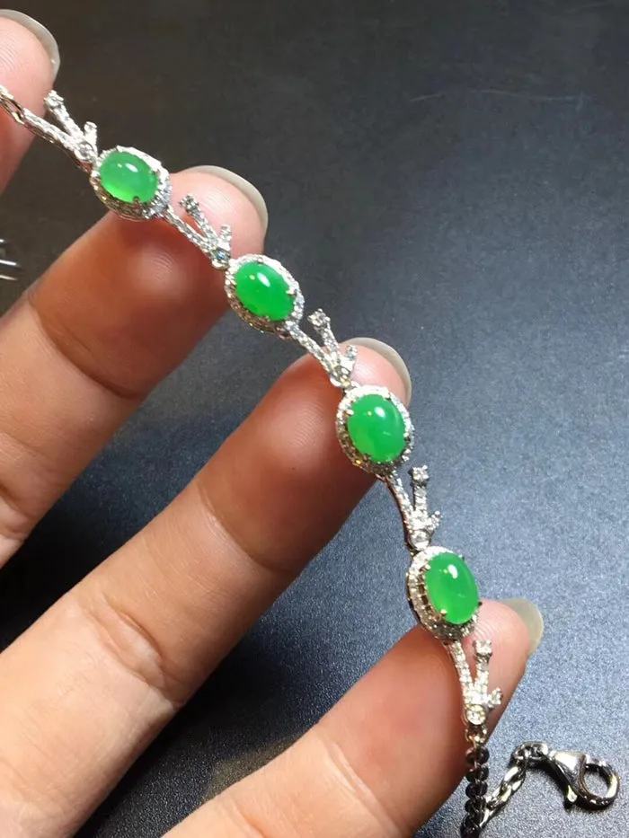 Natural Jade Bracelet Jadeite Bracelet NBT87