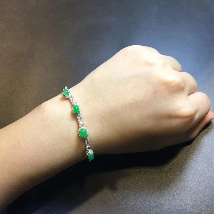 Natural Jade Bracelet Jadeite Bracelet NBT87