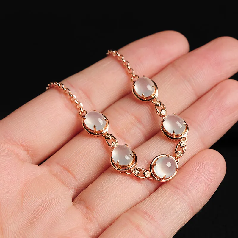 Natural Jade Bracelet Jadeite Gold Bracelet BT20