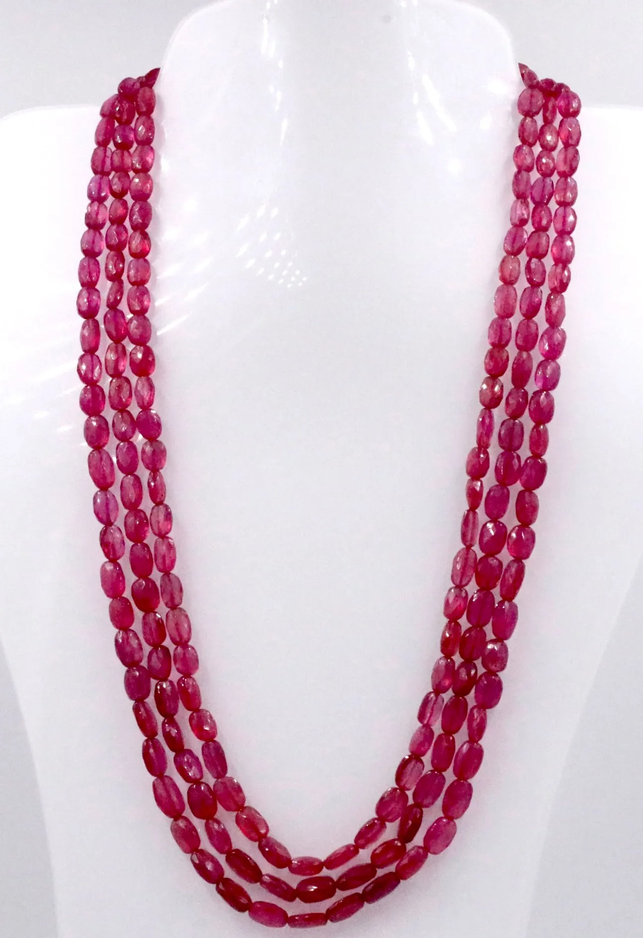 Natural Ruby Necklace Genuine Ruby Beaded Gemstone Necklace Indian Necklace Real Ruby Sarafa Gemstone Necklace SKU: 6143344