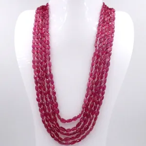 Natural Ruby Necklace Genuine Ruby Beaded Gemstone Necklace Indian Necklace Real Ruby Sarafa Gemstone Necklace SKU: 6143344