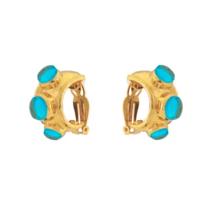 Nova Earrings Blue Quartz