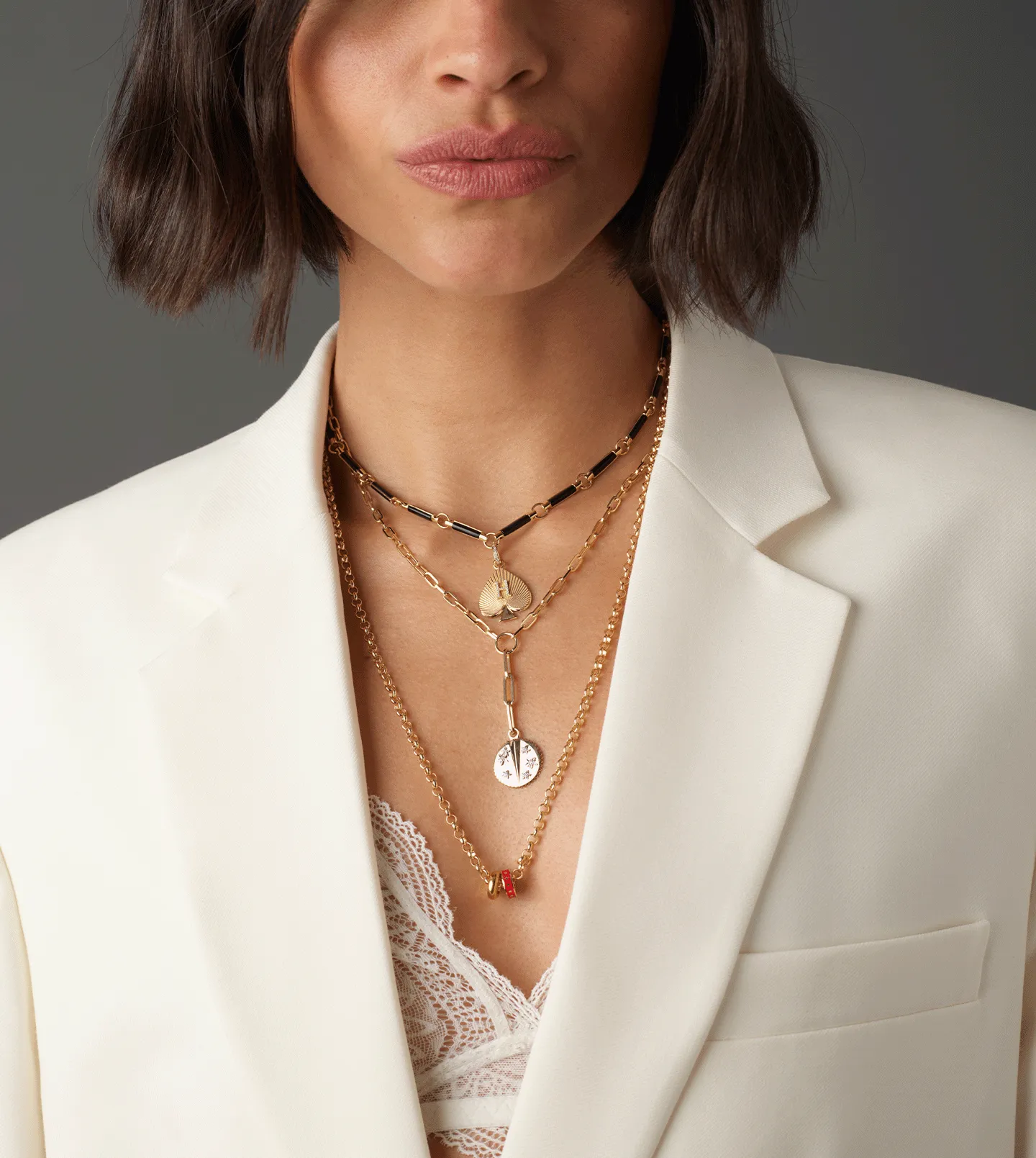 Onyx Stone Chain Choker