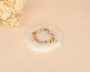Orange Moonstone Chipped Bracelet
