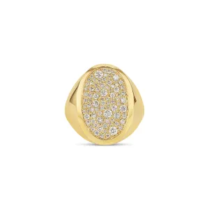 Oval Galaxy Signet Ring