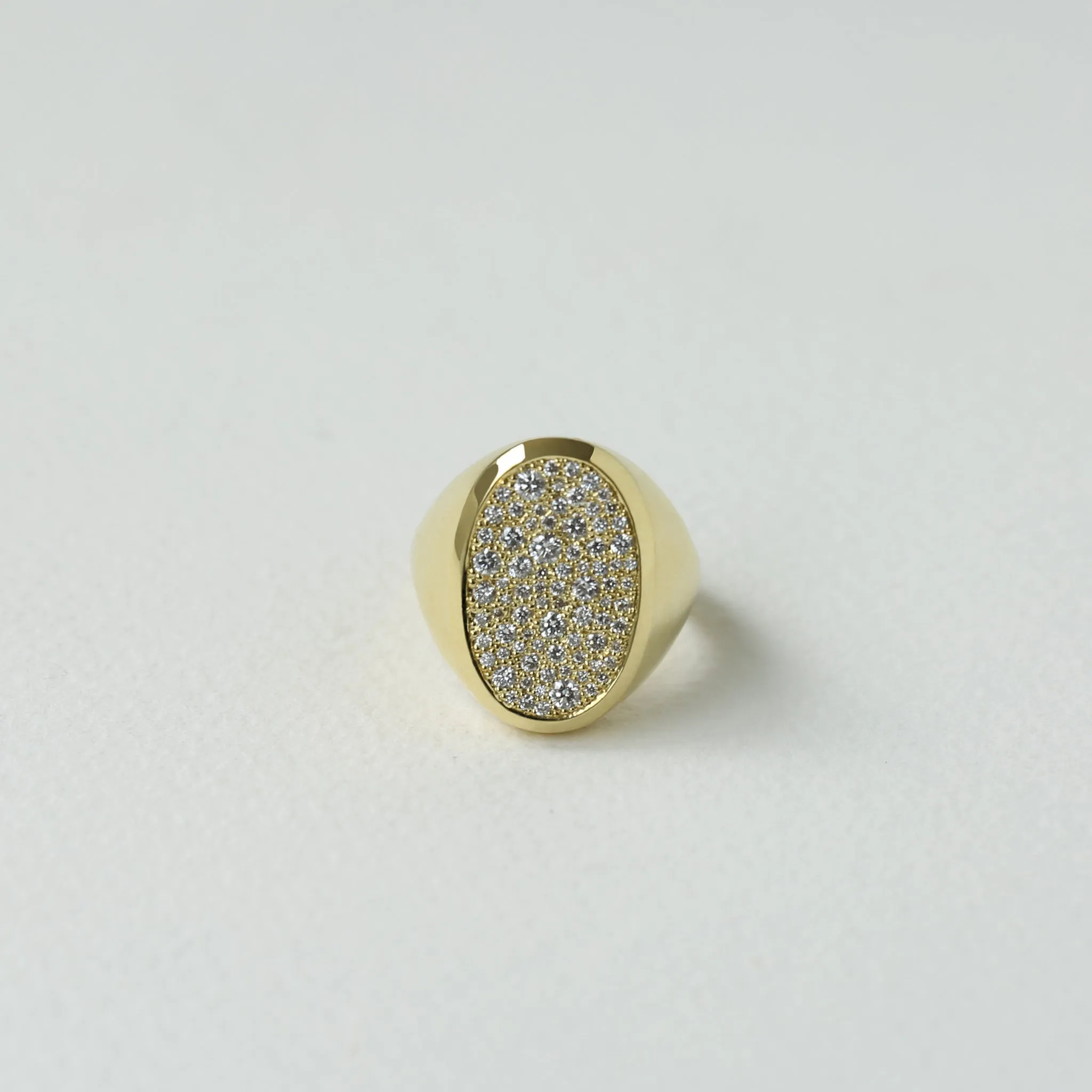 Oval Galaxy Signet Ring
