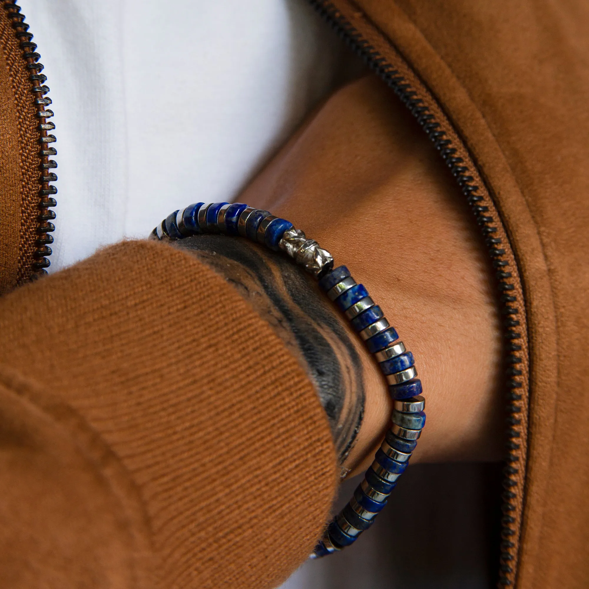Pacific | Lapis Lazuli Beaded Bracelet