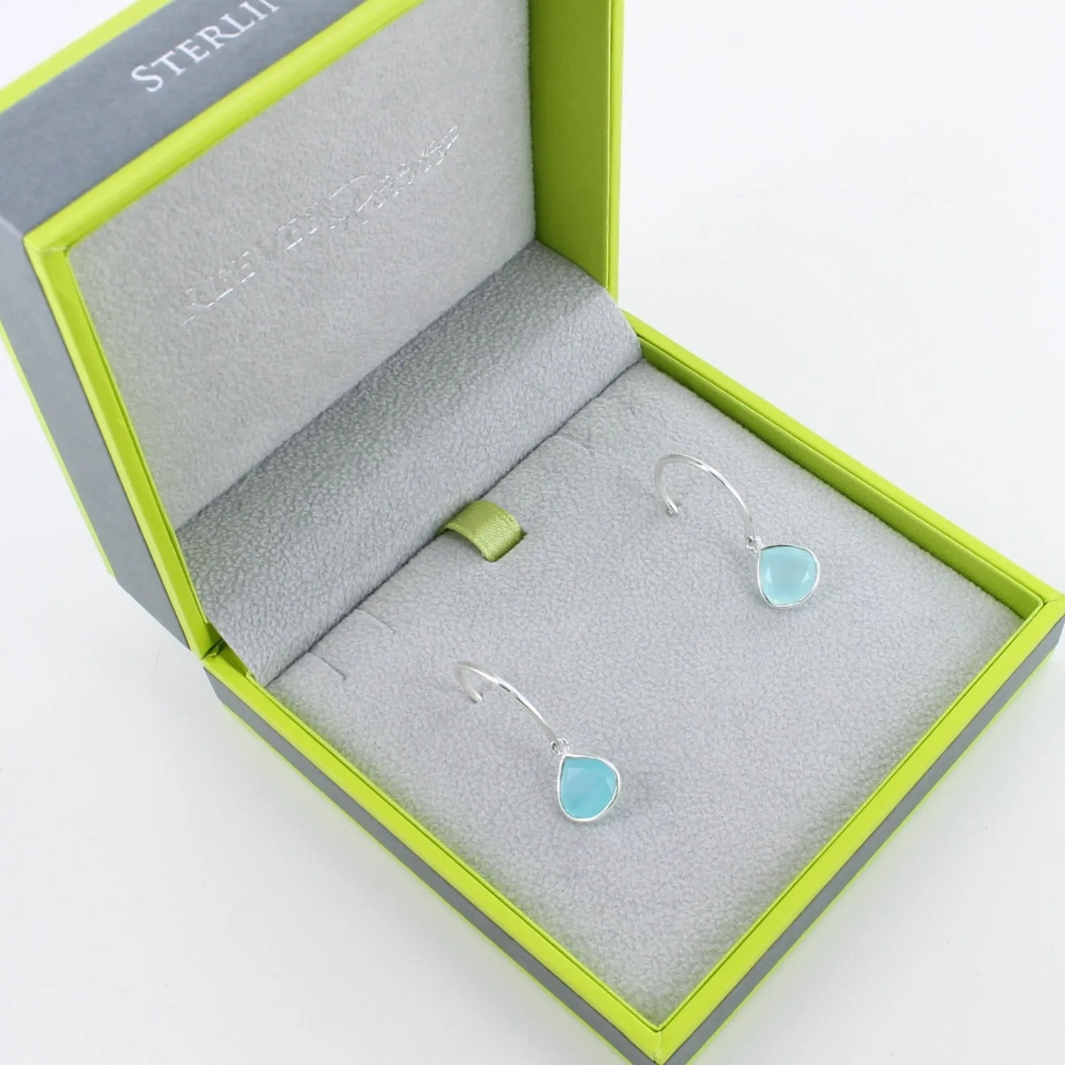 Pear Drop Sterling Silver Hoop Earrings