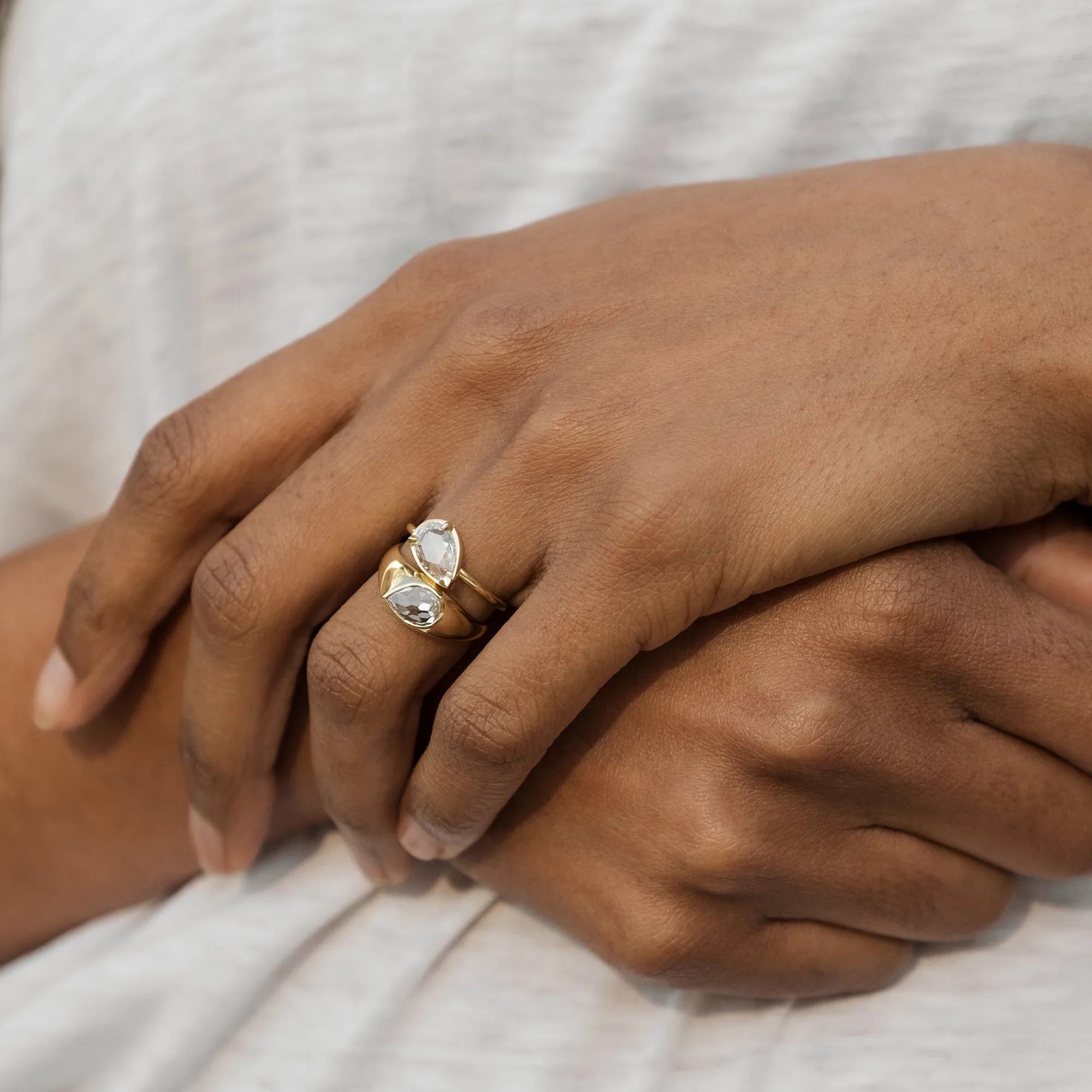 Pear Signet Ring