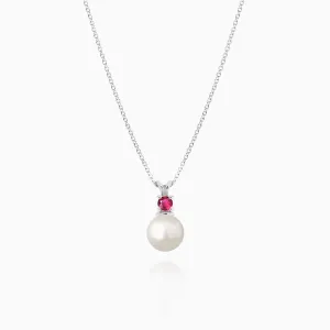 Pearl and Ruby Pendant