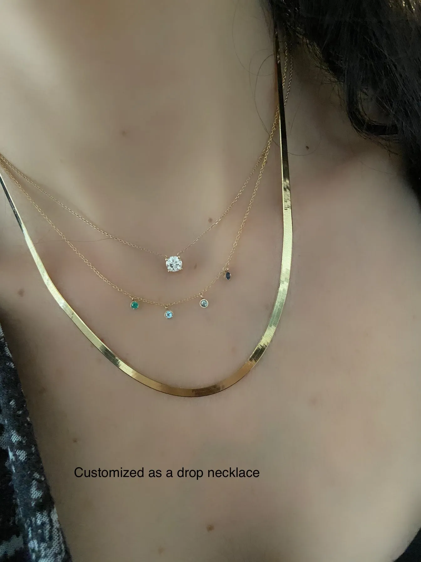 Petite Birthstone Bezel Necklace