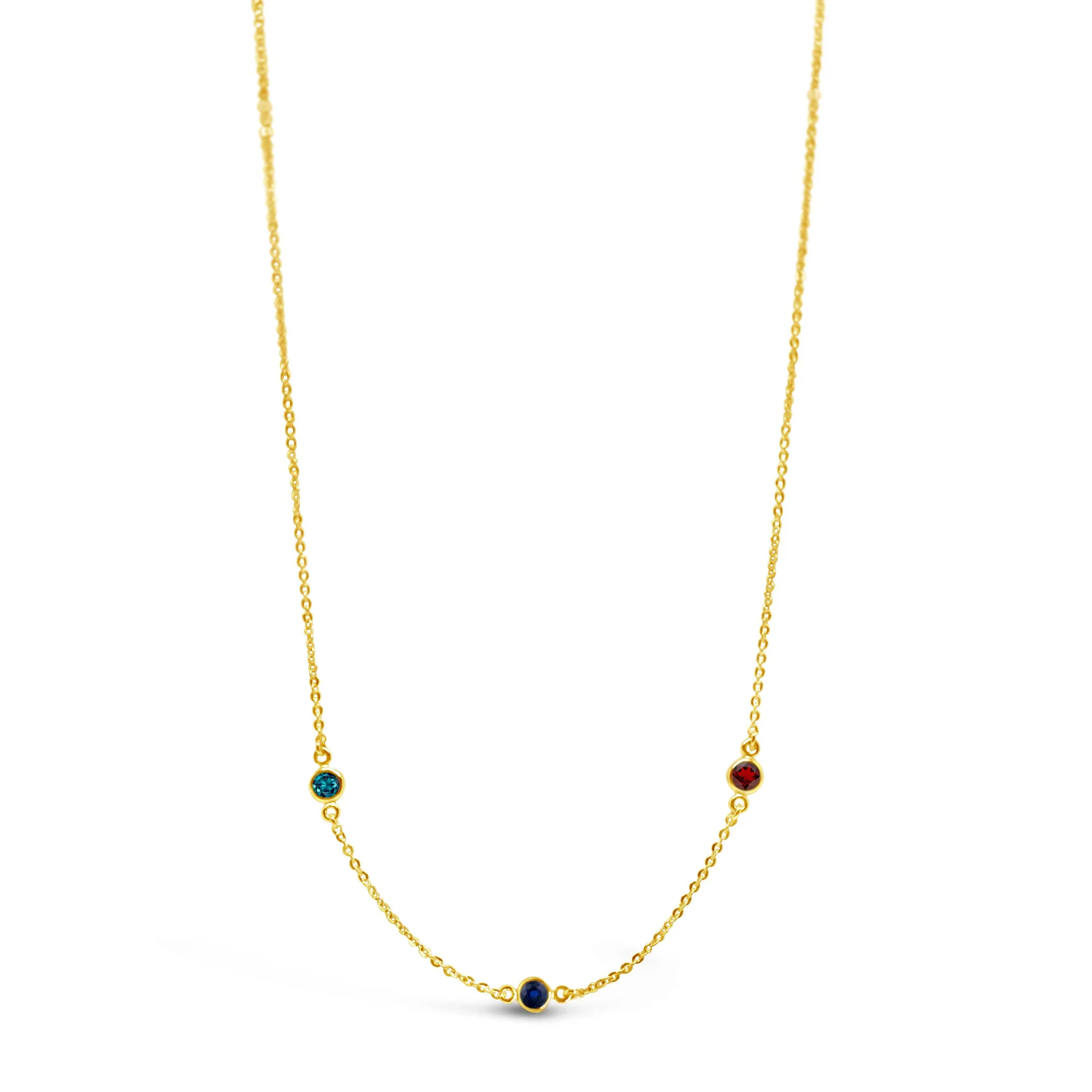 Petite Birthstone Bezel Necklace