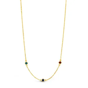 Petite Birthstone Bezel Necklace