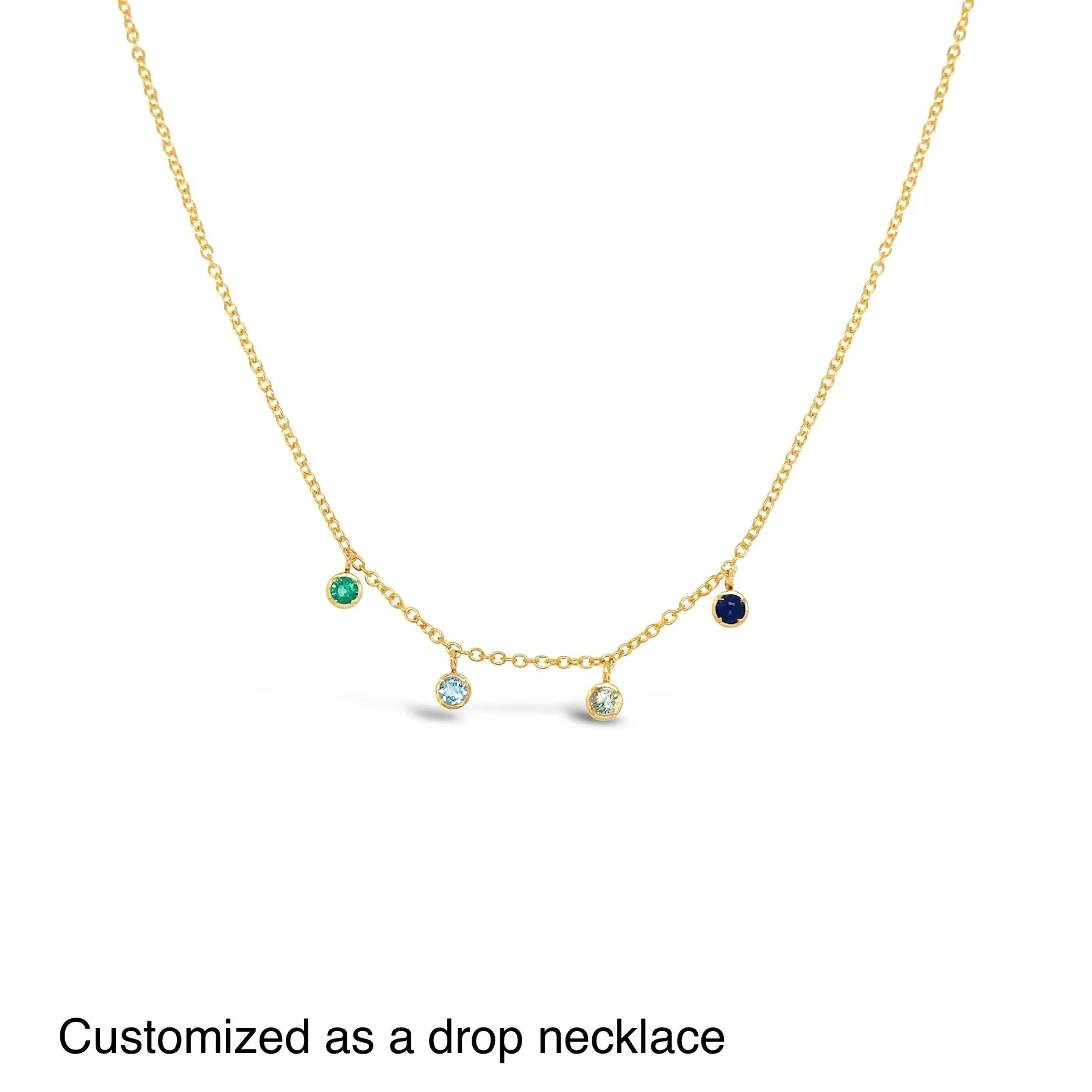 Petite Birthstone Bezel Necklace