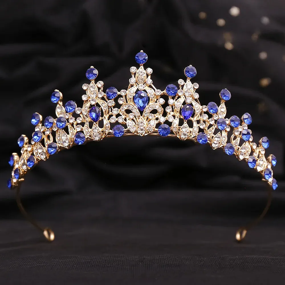 Petite Crystal Crown Simple Tiara Hair Jewelry Accessories