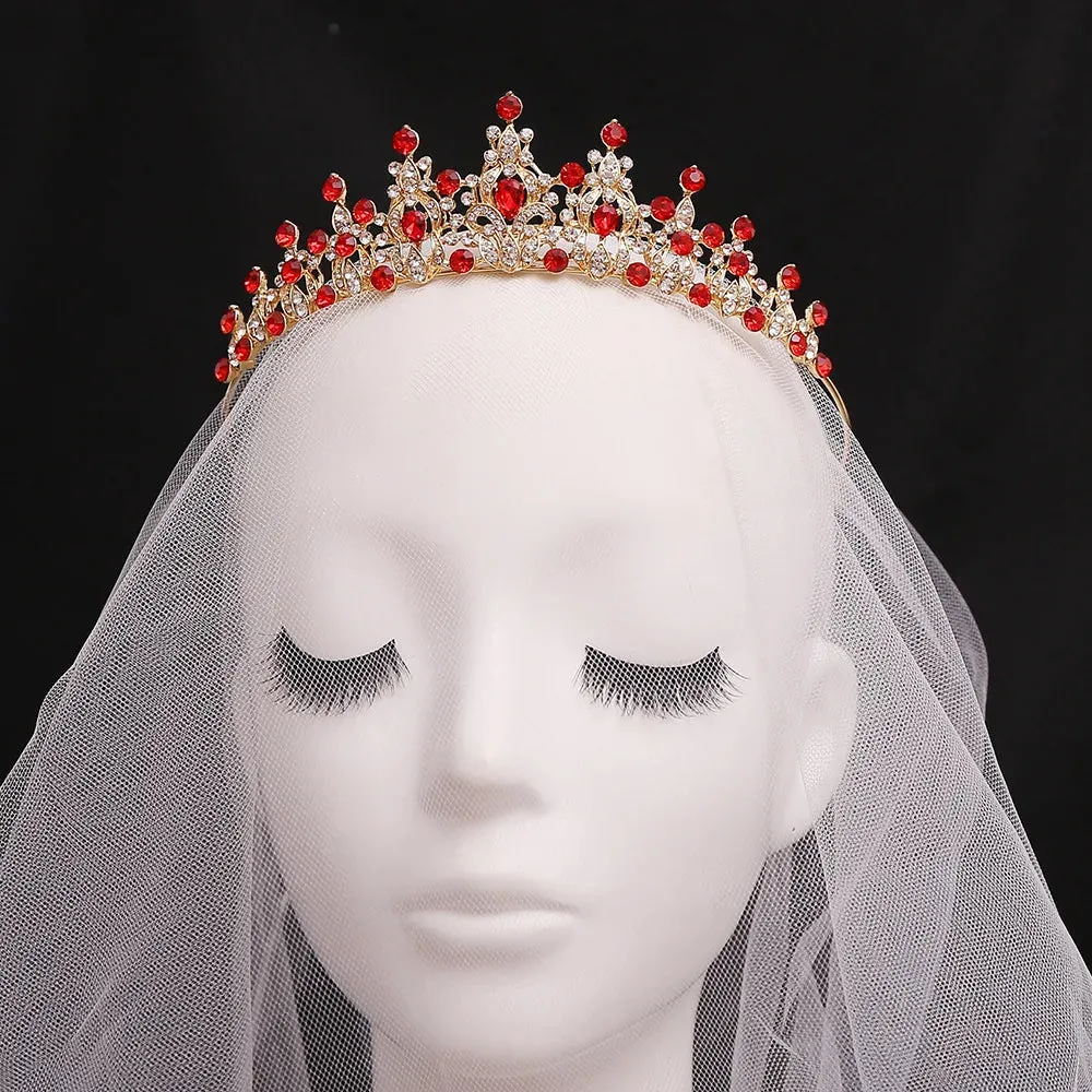 Petite Crystal Crown Simple Tiara Hair Jewelry Accessories