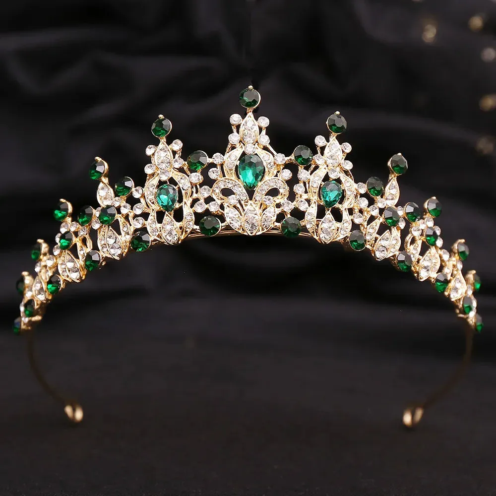 Petite Crystal Crown Simple Tiara Hair Jewelry Accessories