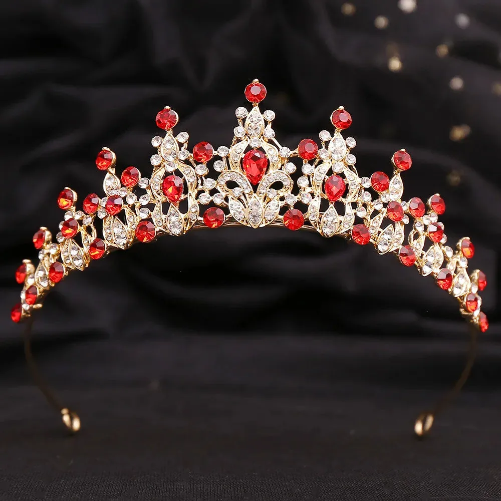 Petite Crystal Crown Simple Tiara Hair Jewelry Accessories