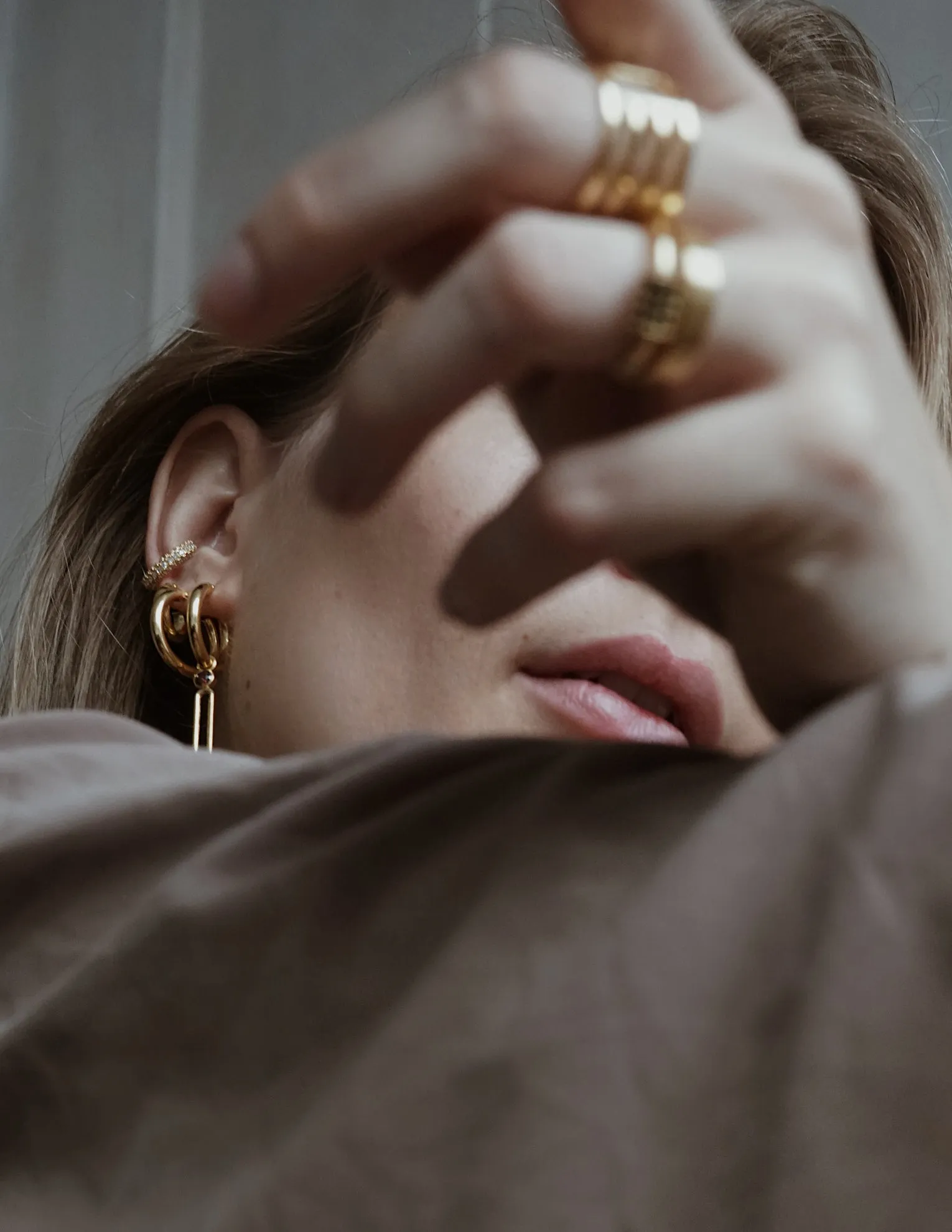 Pitch Earring <br> Gold Vermeil