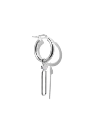 Pitch Opal Earring <br> Silver
