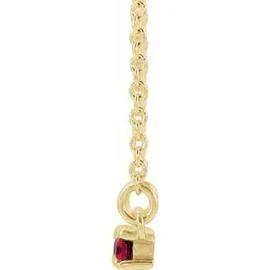 Platinum 14k Gold Sterling Silver Garnet 1/5 CTW Diamond Bar Necklace January Birthstone
