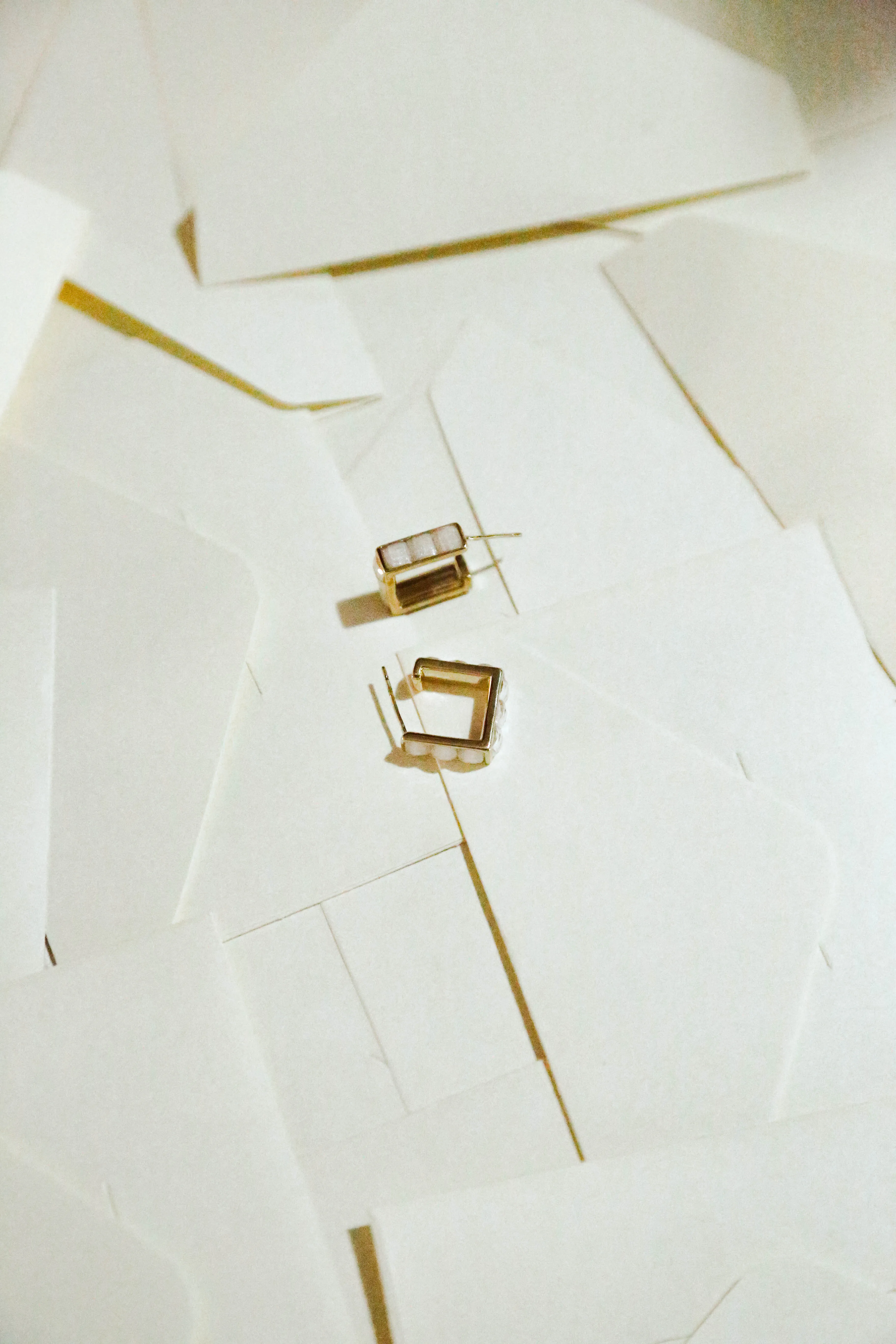 Quartz Boxy Earrings
